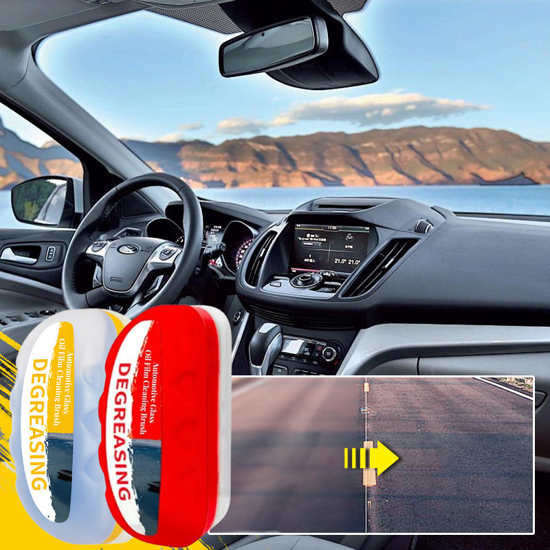 🚗 2 kaufen, 1 gratis! ✨🧽Auto-Glasreiniger-Bürste für Windschutzscheibe & Fenster – entfernt Ölfilm mühelos