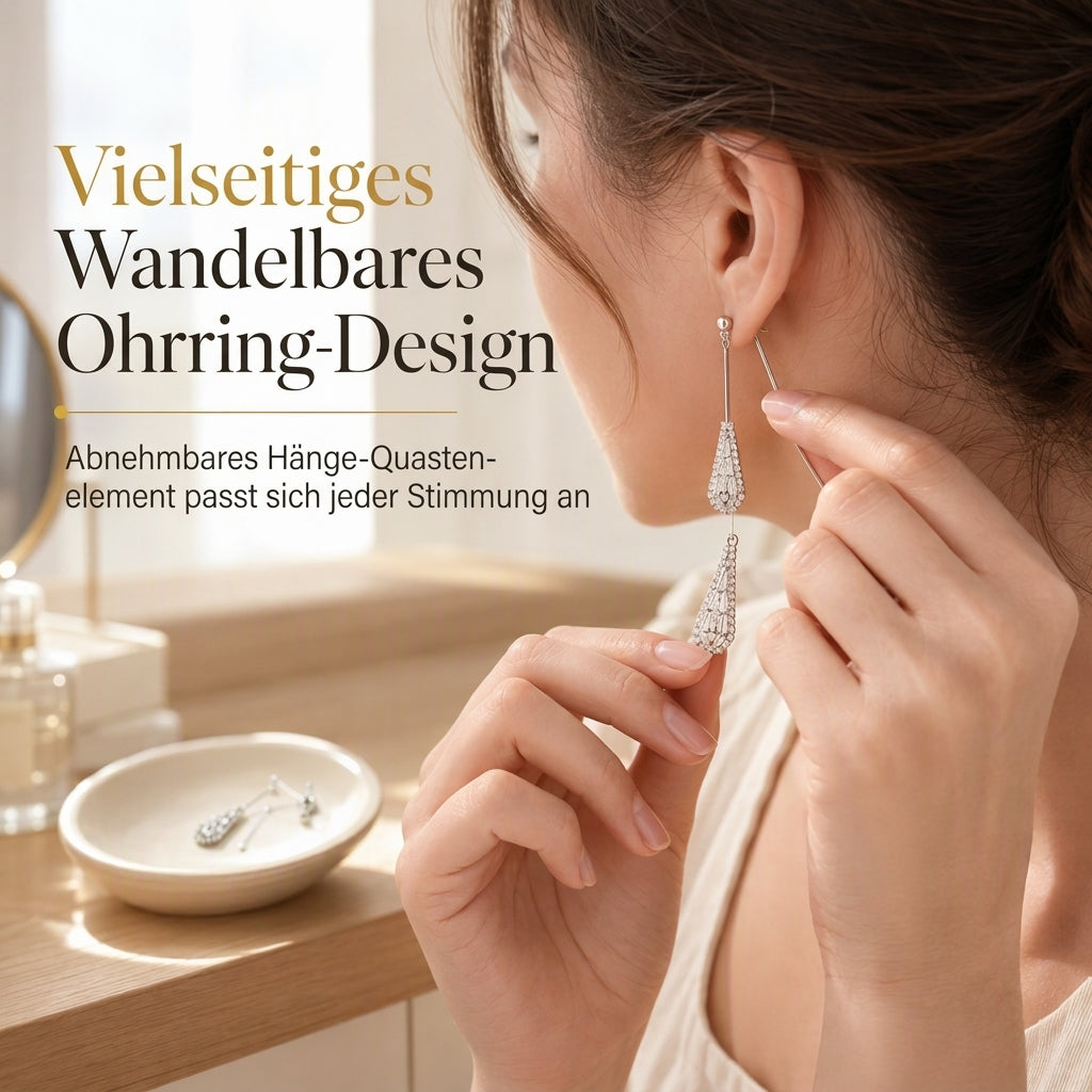 💎 50% RABATT! ✨ Tropfen-Ohrringe – Zirkonia, vergoldet & 2-in-1 tragbar ✨
