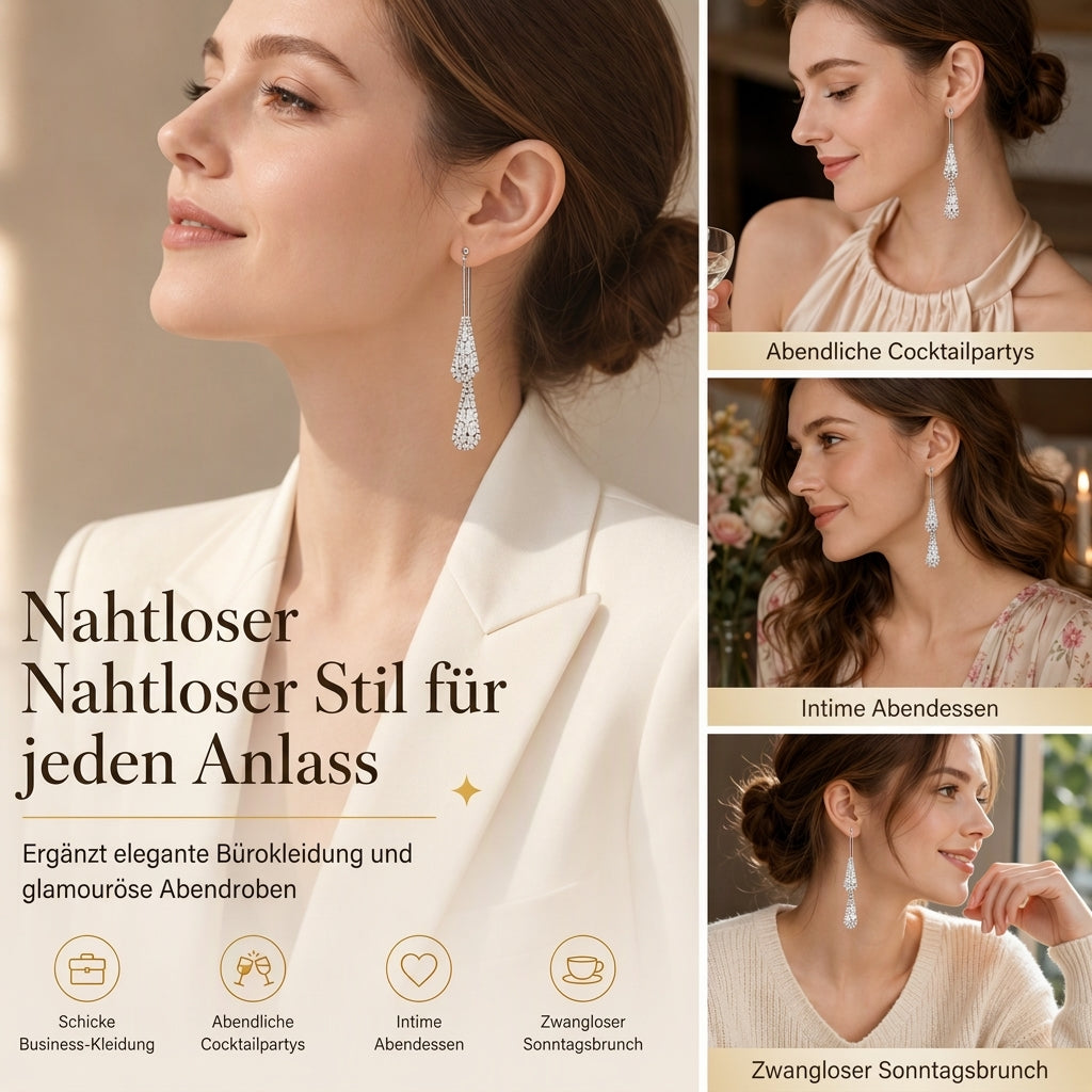 💎 50% RABATT! ✨ Tropfen-Ohrringe – Zirkonia, vergoldet & 2-in-1 tragbar ✨