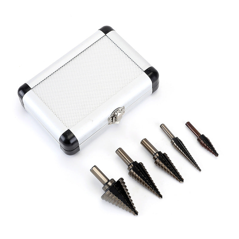 ⚙️ 50 % RABATT 🧰 Pagodenförmiger Bohrersatz mit Aluminium-Aufbewahrungsbox, scharfe Stufenbohrer, geeignet für Metall, Holz und Kunststoff 🛠️