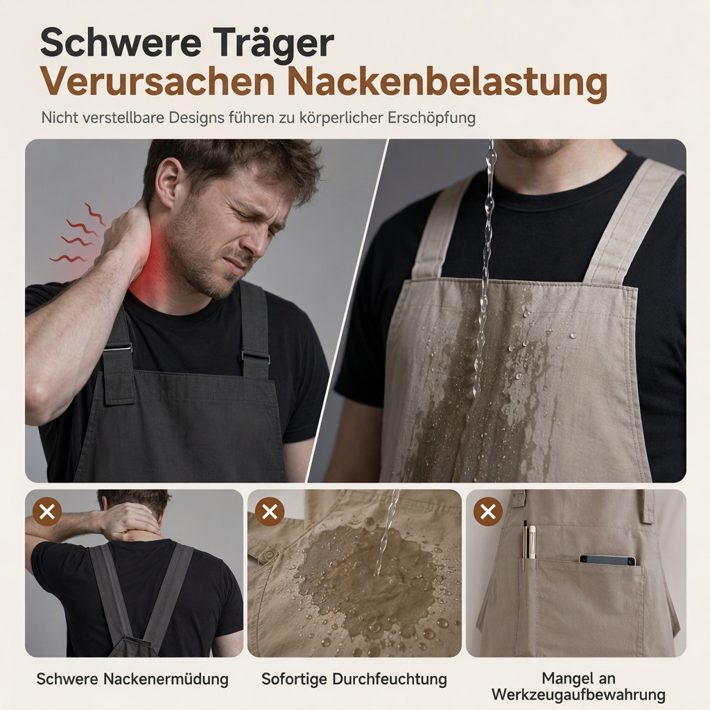 👨‍🍳 Wasserfeste & ölabweisende Schürzenweste – atmungsaktiv, ideal für Küche, Gastronomie & Gartenarbeit