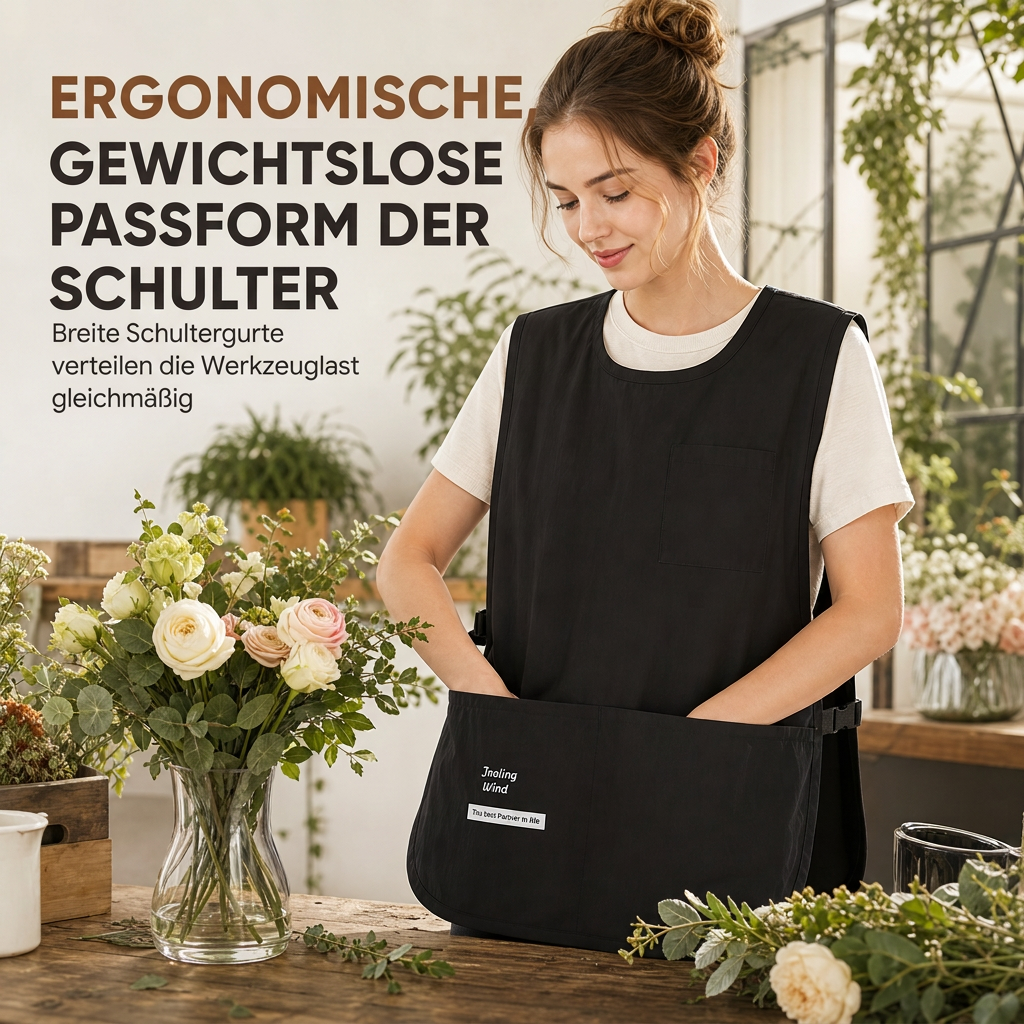 👨‍🍳 Wasserfeste & ölabweisende Schürzenweste – atmungsaktiv, ideal für Küche, Gastronomie & Gartenarbeit