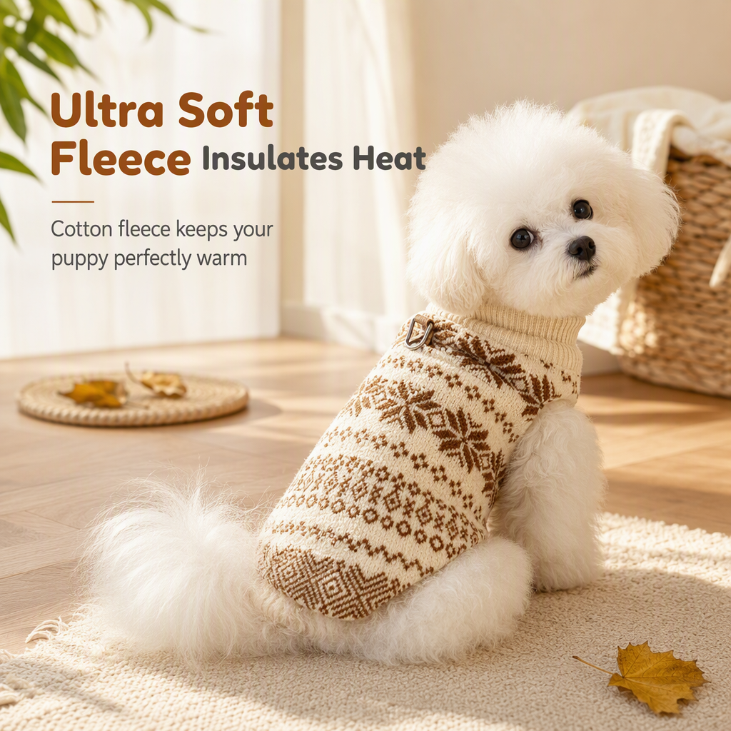 🐶 Warme, verdickte Pullover-Weste für kleine & mittlere Hunde sowie Katzen – mit hohem Kragen für Herbst & Winter