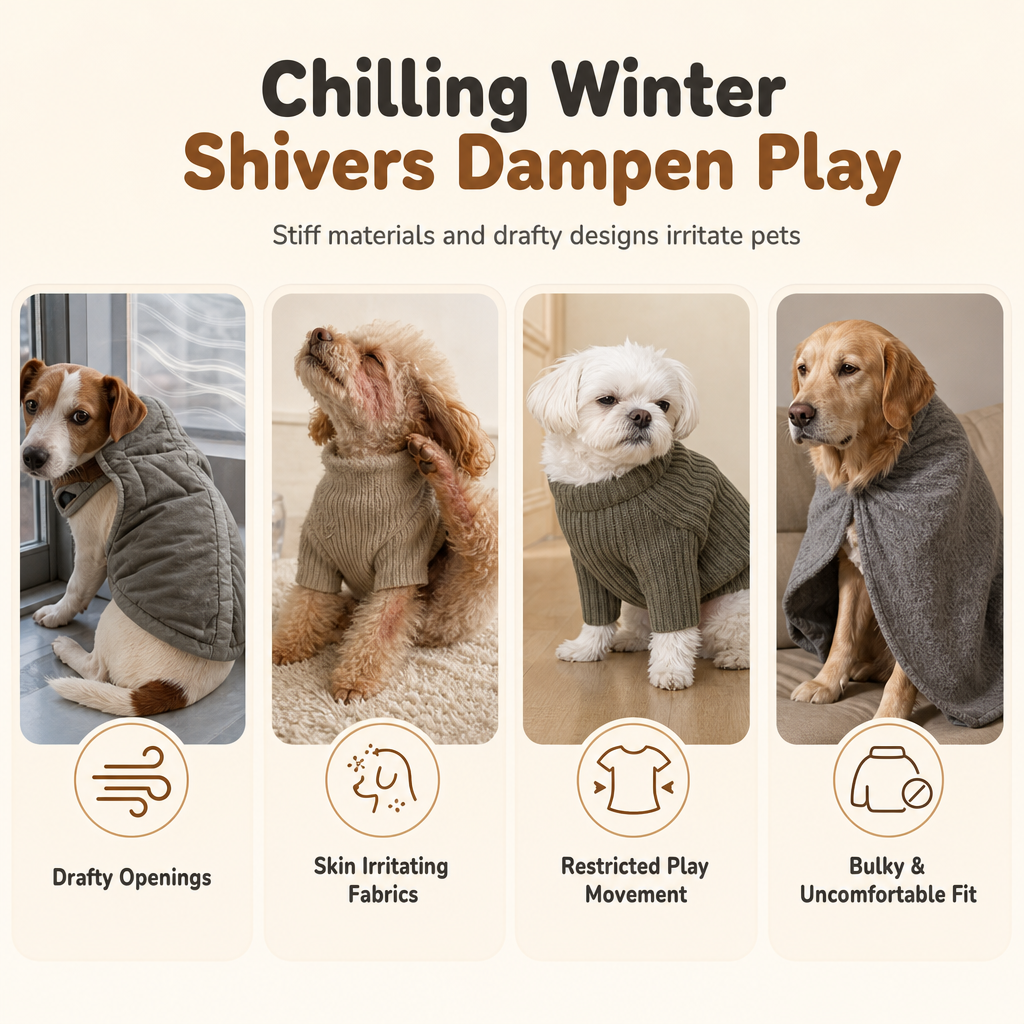 🐶 Warme, verdickte Pullover-Weste für kleine & mittlere Hunde sowie Katzen – mit hohem Kragen für Herbst & Winter