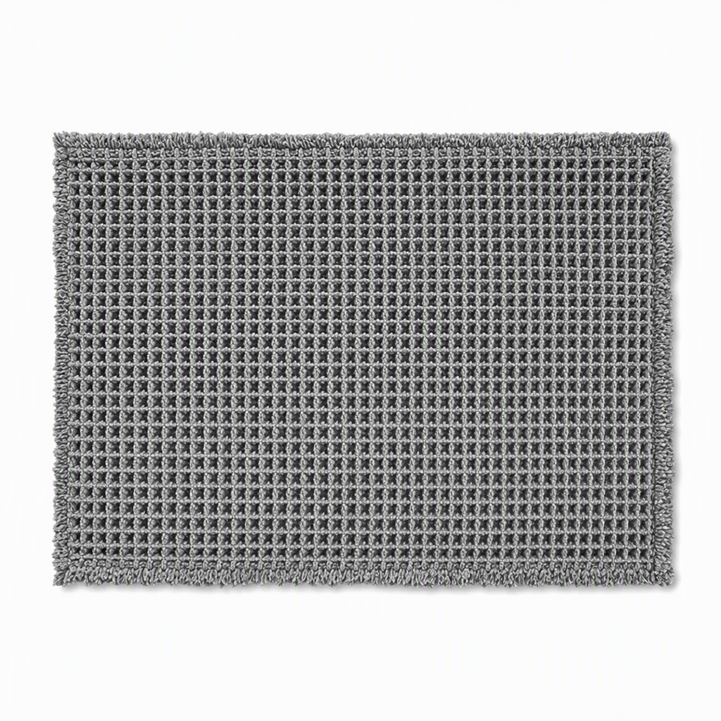 🚿 Rutschfeste & wasserabsorbierende Badematte im Waffelgewebe-Design – einfarbig, für Bad & Eingang