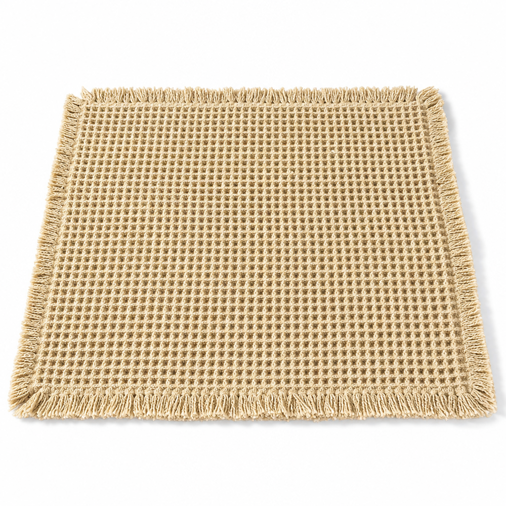 🚿 Rutschfeste & wasserabsorbierende Badematte im Waffelgewebe-Design – einfarbig, für Bad & Eingang