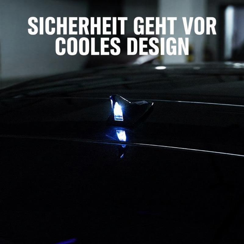 🚗 Solar-Haifischflossen-Antenne mit Bremslicht – LED-Warnleuchte für mehr Sicherheit, universell für Auto & SUV