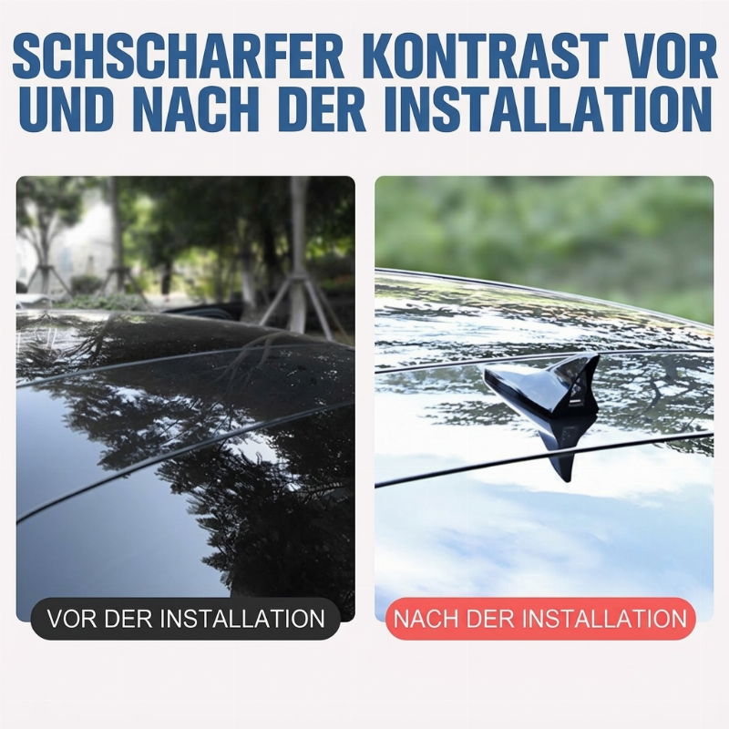 🚗 Solar-Haifischflossen-Antenne mit Bremslicht – LED-Warnleuchte für mehr Sicherheit, universell für Auto & SUV