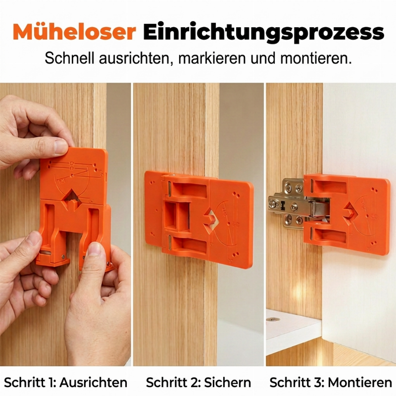 📢📢50% RABATT !!⏰Schranktür Scharnierbohrlehre & Montagewerkzeug