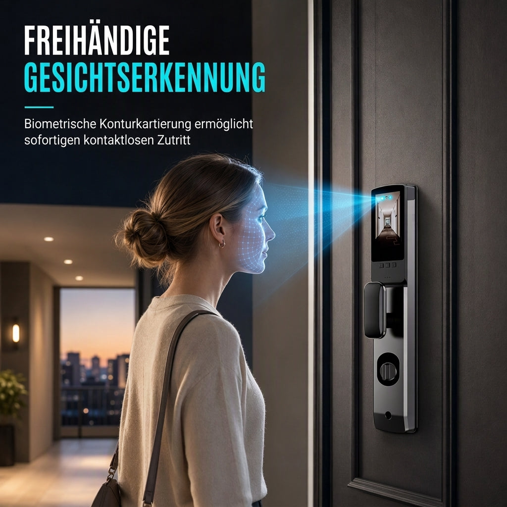 🔐 50% Rabatt! 🚪Smartes Türschloss mit Fingerabdruck, Gesichtserkennung & Fernzugriff