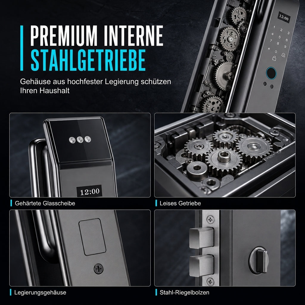 🔐 50% Rabatt! 🚪Smartes Türschloss mit Fingerabdruck, Gesichtserkennung & Fernzugriff
