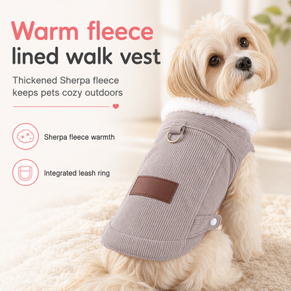 🐶 Warme Lammfleece-Haustierweste für Herbst & Winter – verdickt & fleecegefüttert für Hunde & Katzen