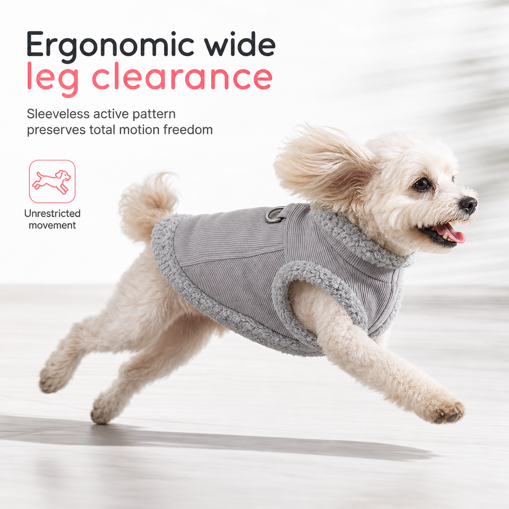 🐶 Warme Lammfleece-Haustierweste für Herbst & Winter – verdickt & fleecegefüttert für Hunde & Katzen