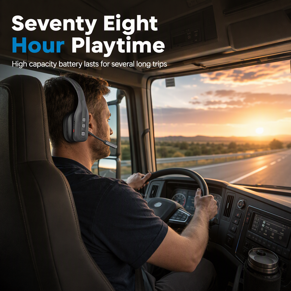 🔥Early Black Friday – Deals starten jetzt!💰🚚 LKW-Bluetooth-Headset mit ENC & Bügelmikrofon – 78 h Akkulaufzeit, leicht & komfortabel