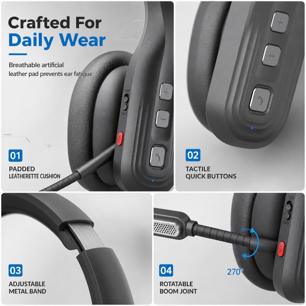 🔥Early Black Friday – Deals starten jetzt!💰🚚 LKW-Bluetooth-Headset mit ENC & Bügelmikrofon – 78 h Akkulaufzeit, leicht & komfortabel
