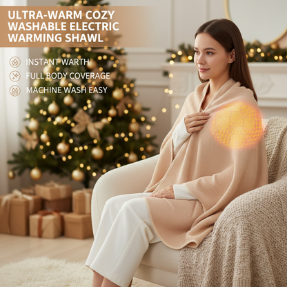 Ultra-Warm Cozy Washable Electric Warming Shawl