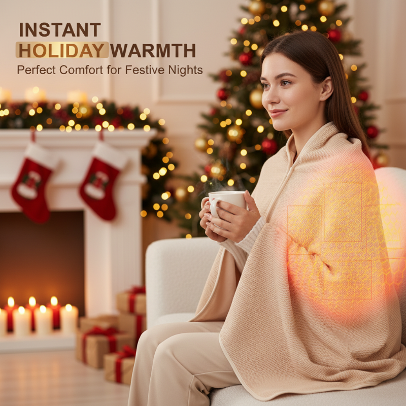 Ultra-Warm Cozy Washable Electric Warming Shawl
