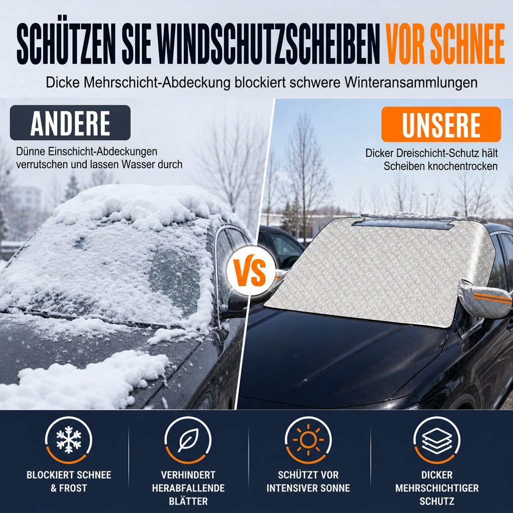 ⏳50% RABATT! ❄️ Magnetische Frontscheibenabdeckung – verdickt, wasserdicht & schützt vor Schnee, Eis & Frost