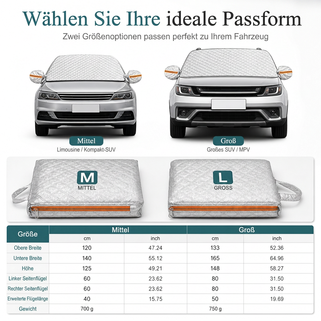 ⏳50% RABATT! ❄️ Magnetische Frontscheibenabdeckung – verdickt, wasserdicht & schützt vor Schnee, Eis & Frost