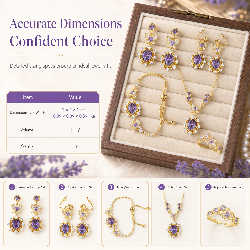 ✨ 50 % Rabatt! 🦋 Ein Hauch von Eleganz – Funkelndes Schmetterling-Schmuckset mit violetten Zirkonia