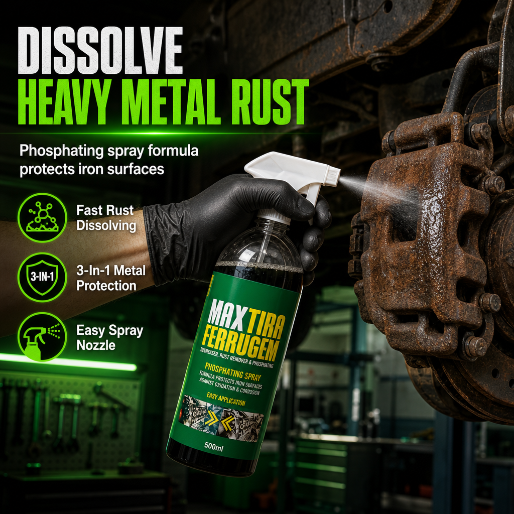 🛡️ 50 % Rabatt ! 🔧 3-in-1 Rostumwandler & Phosphatierer – entfernt Öl & Rost, bildet dauerhafte Schutzschicht zum Sprühen & Streichen