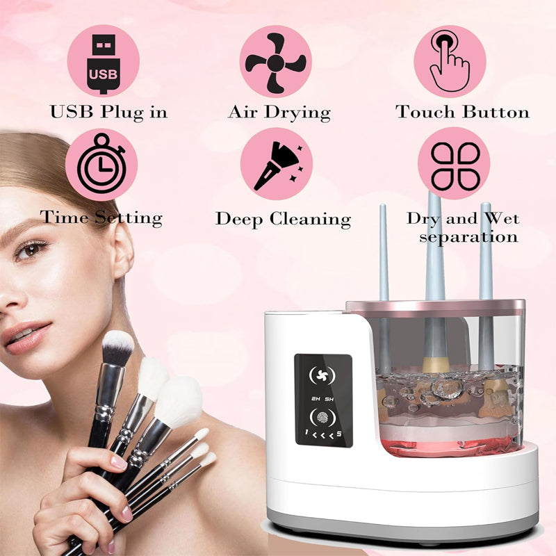 ⏳Zeitlich begrenztes Angebot⏳ 3 in 1 elektrischer Make-up-Pinselreiniger