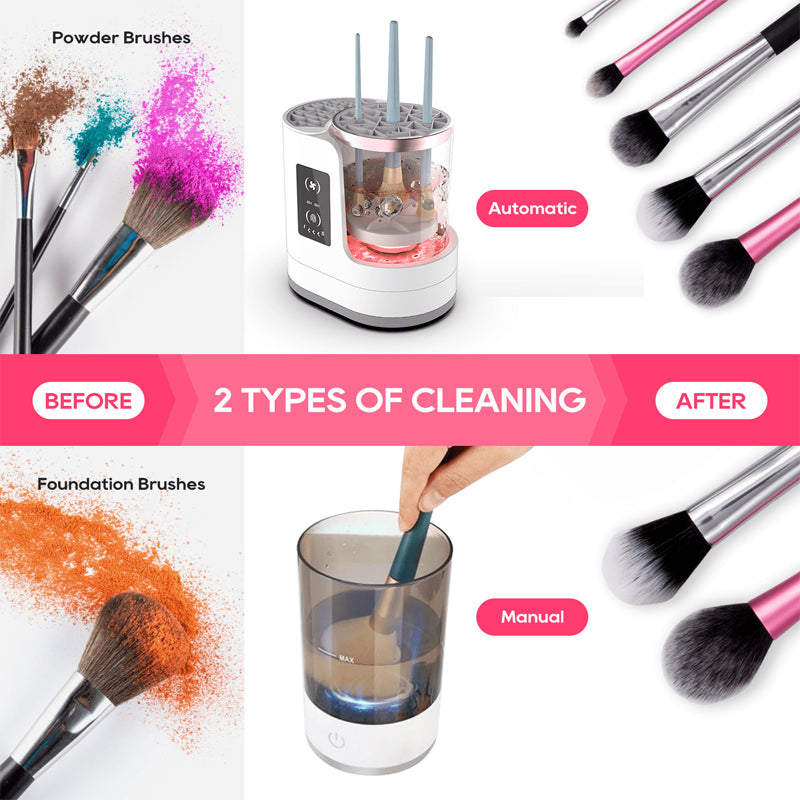⏳Zeitlich begrenztes Angebot⏳ 3 in 1 elektrischer Make-up-Pinselreiniger