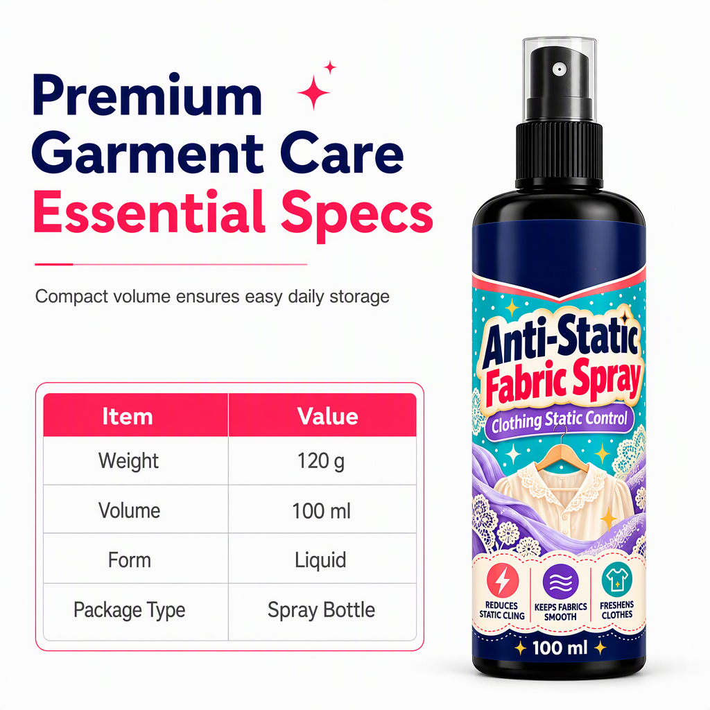 ✨ 50% RABATT!👕🧴Antistatik-Spray für Kleidung – reduziert statische Aufladung bei Hemden, Hosen & Hüten
