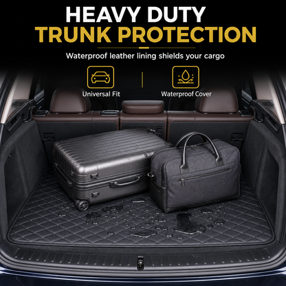 ⏰ NUR FÜR KURZE ZEIT: 50% RABATT🚗 Universal Kofferraummatte aus PVC-Leder 100x70 cm – leicht zu reinigen, für Limousinen & SUVs