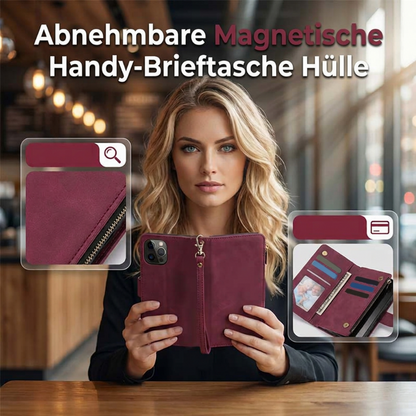 ✨ JETZT 50 % RABATT! !✨2-in-1 magnetische PU-Leder Brieftaschenhülle