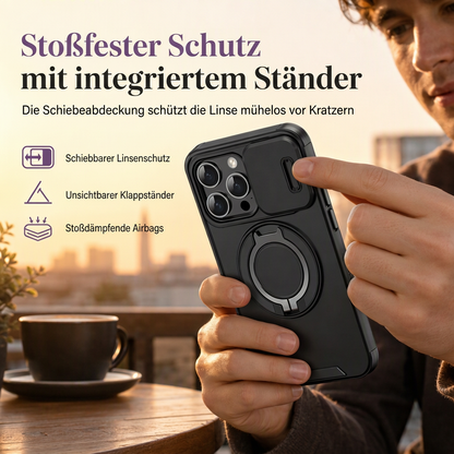 📱 50 % RABATT! 🛡️ Stoßfeste Handyhülle, mit Schiebedeckel und praktischer Ständerfunktion ✨