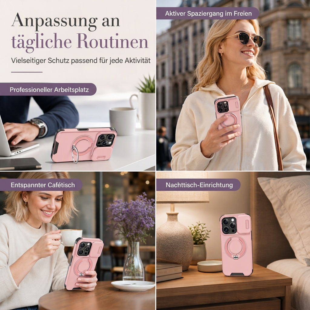📱 50 % RABATT! 🛡️ Stoßfeste Handyhülle, mit Schiebedeckel und praktischer Ständerfunktion ✨