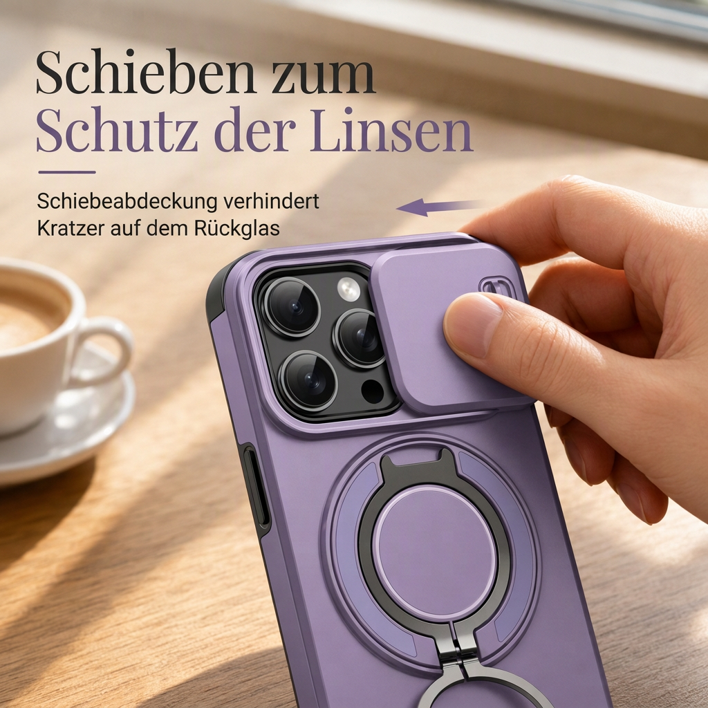 📱 50 % RABATT! 🛡️ Stoßfeste Handyhülle, mit Schiebedeckel und praktischer Ständerfunktion ✨