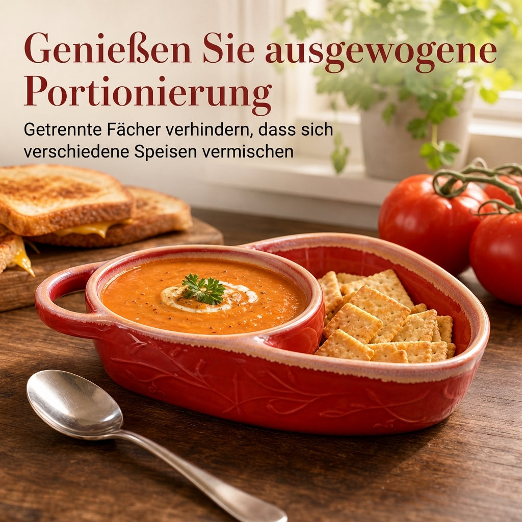 🍽️Retro Keramik-Auflaufform mit Einzelgriff – Schadstofffrei backen & sicher servieren