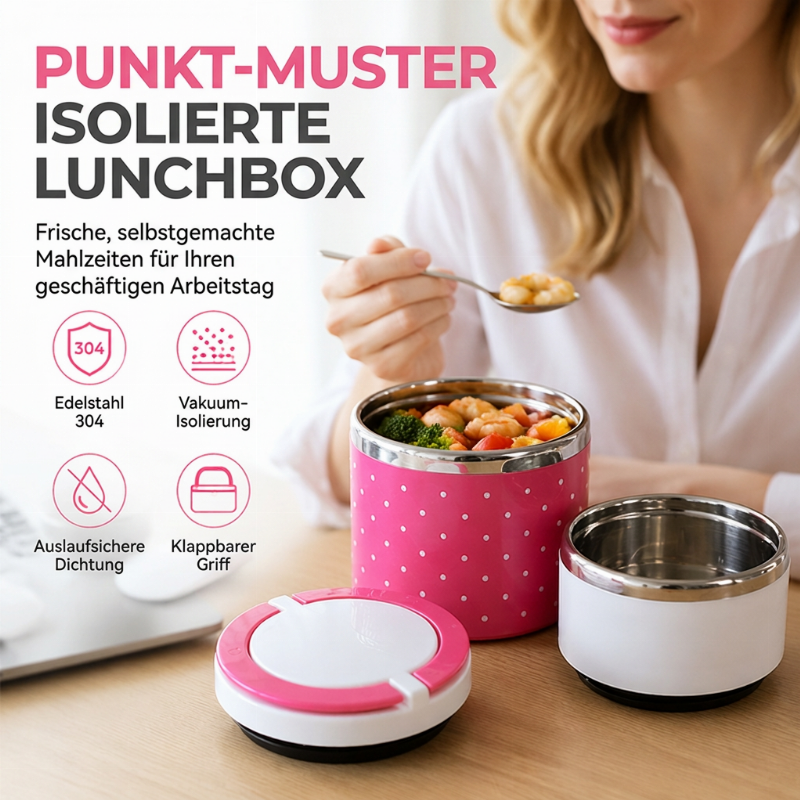 ⏰ NUR FÜR KURZE ZEIT: 50% RABATT!🍱 Edelstahl-Lunchbox mit Deckel – erhöhtes Design, isoliert & tragbar für Schule, Büro & unterwegs