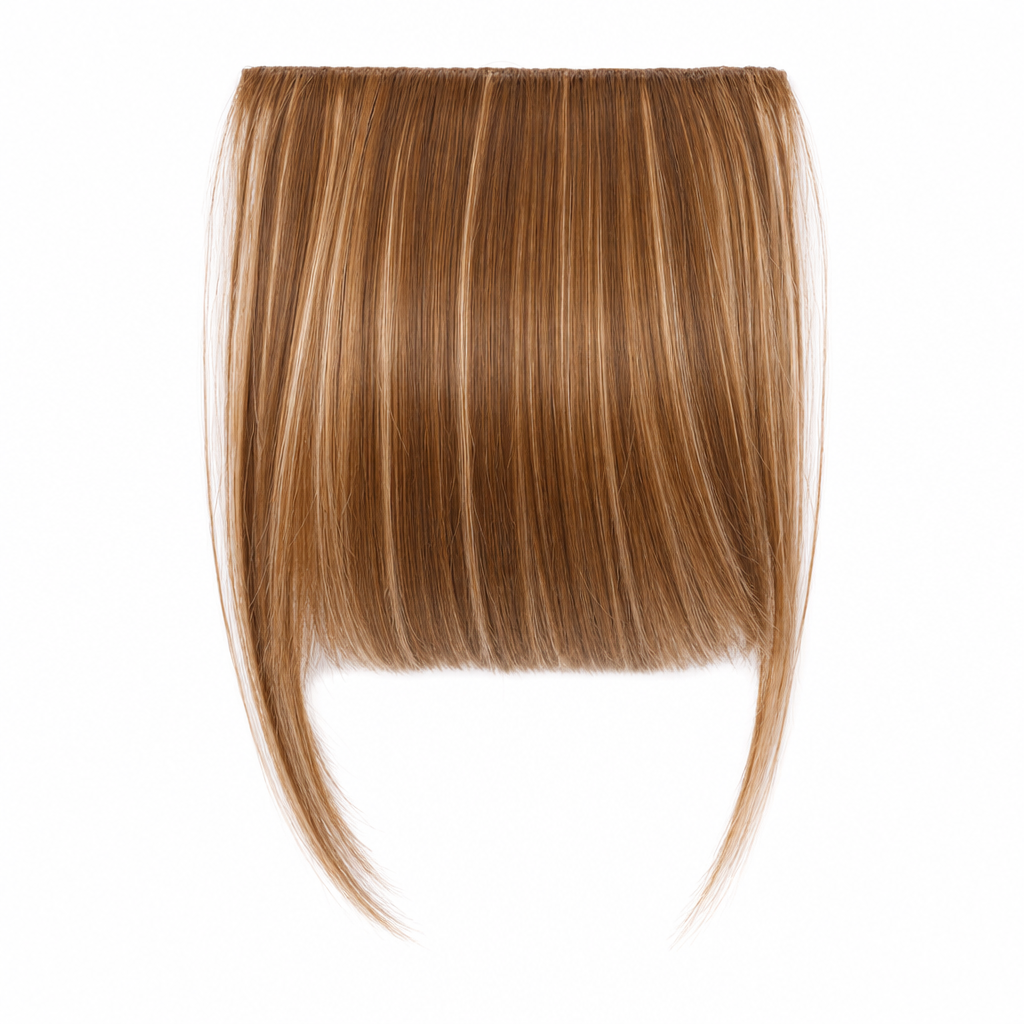 💇‍♀️ Künstliche Air-Bangs mit Seitenpartien & Haarspange – synthetische Frontpartie für Damen, natürlich & vielseitig