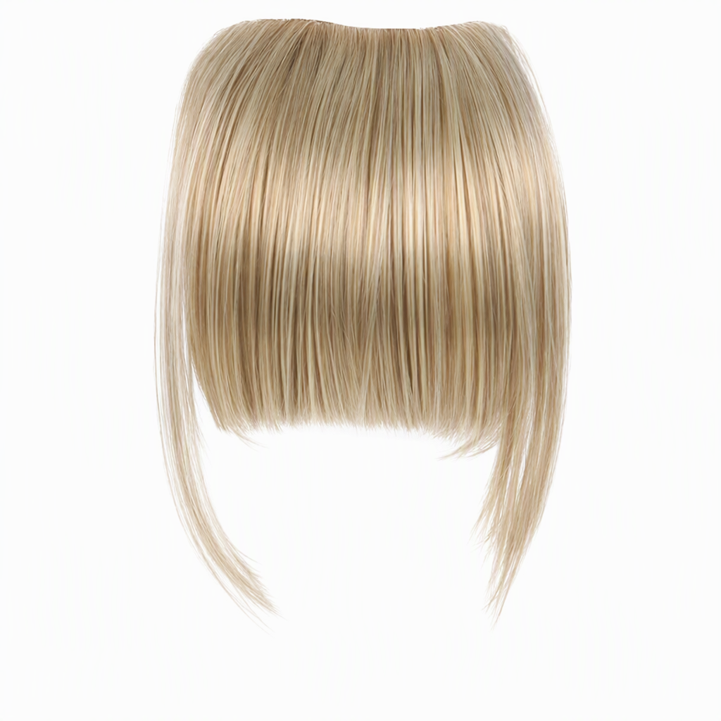 💇‍♀️ Künstliche Air-Bangs mit Seitenpartien & Haarspange – synthetische Frontpartie für Damen, natürlich & vielseitig