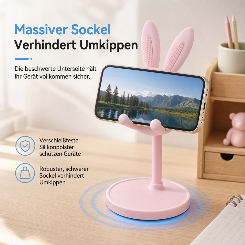 📱 50% RABATT! 🐰 Kaninchen-Handyständer – Niedlich & praktisch für den Schreibtisch ✨