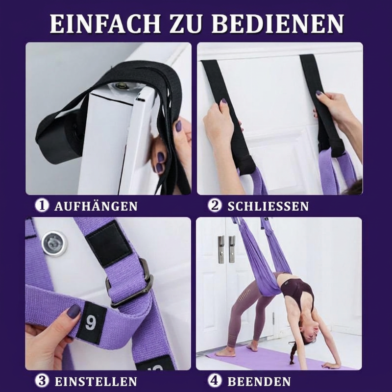 🧘‍♀️ Aerial Yoga Hängematte für sanfte Dehnung & Rückengesundheit – ideal für Zuhause, Anfänger & Senioren