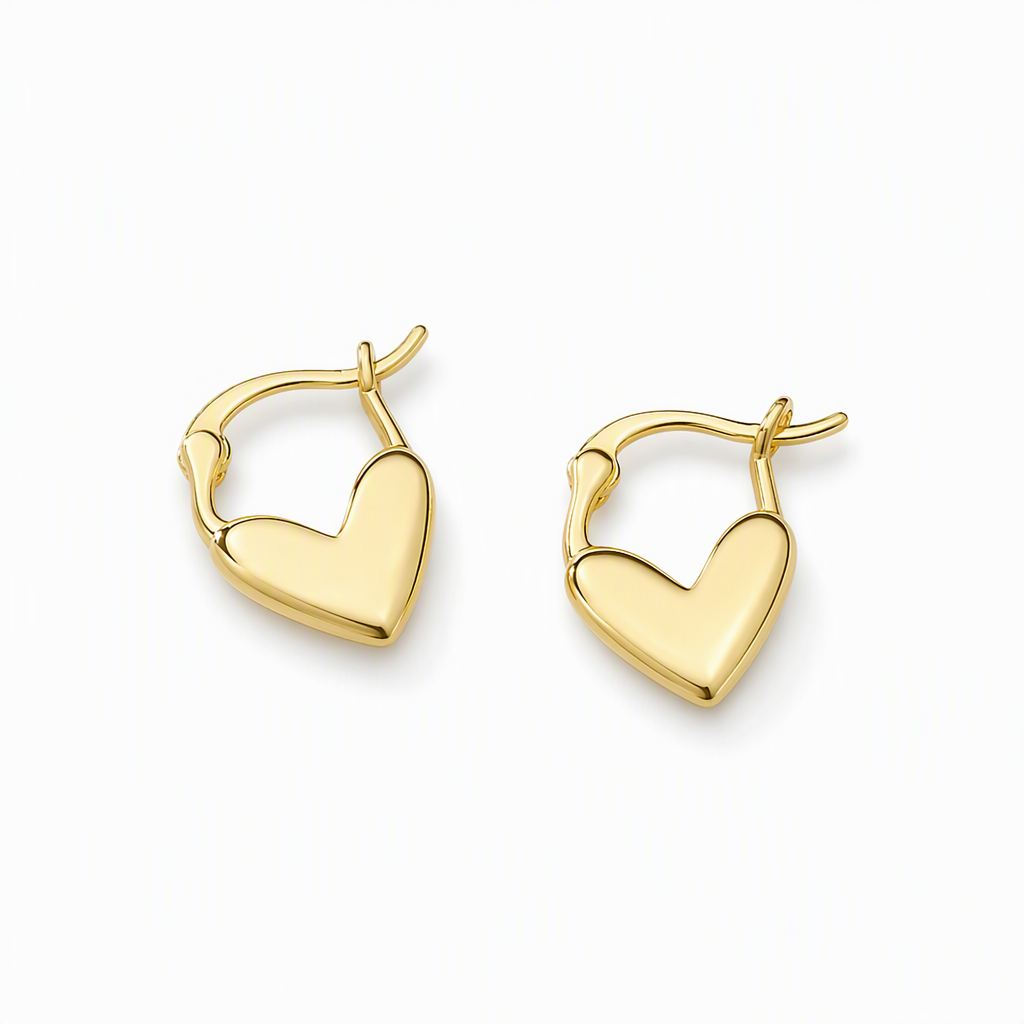 💕 50% RABATT! ✨ Kleine Herz-Creolen – Glatte Oberfläche & französischer Stil ✨