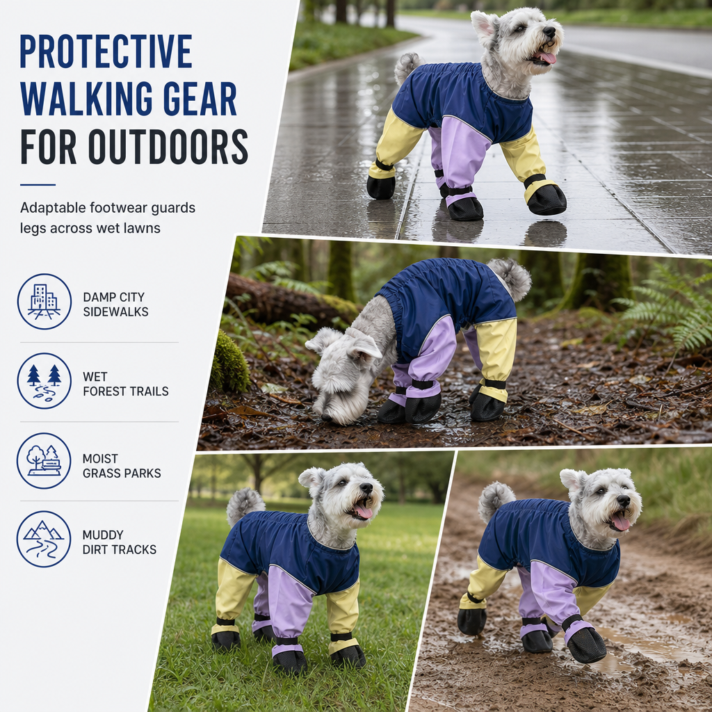 🐶🐾 Wasserdichte & rutschfeste Hundeschuhe mit weicher Sohle – Pfotenschutz für kleine & mittlere Hunde💧