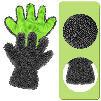 🧽🧤 Verdickter Waschhandschuh mit 5 Fingern – 3D-Wabennetz, ideal für Autowäsche & Haushalt