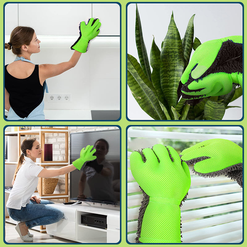 🧽🧤 Verdickter Waschhandschuh mit 5 Fingern – 3D-Wabennetz, ideal für Autowäsche & Haushalt