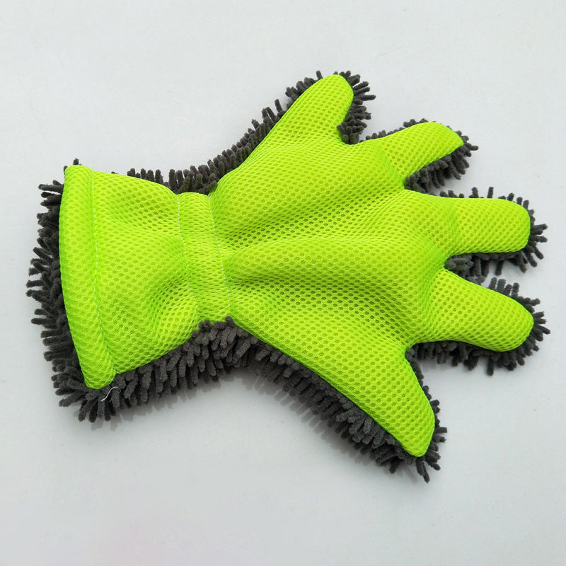 🧽🧤 Verdickter Waschhandschuh mit 5 Fingern – 3D-Wabennetz, ideal für Autowäsche & Haushalt