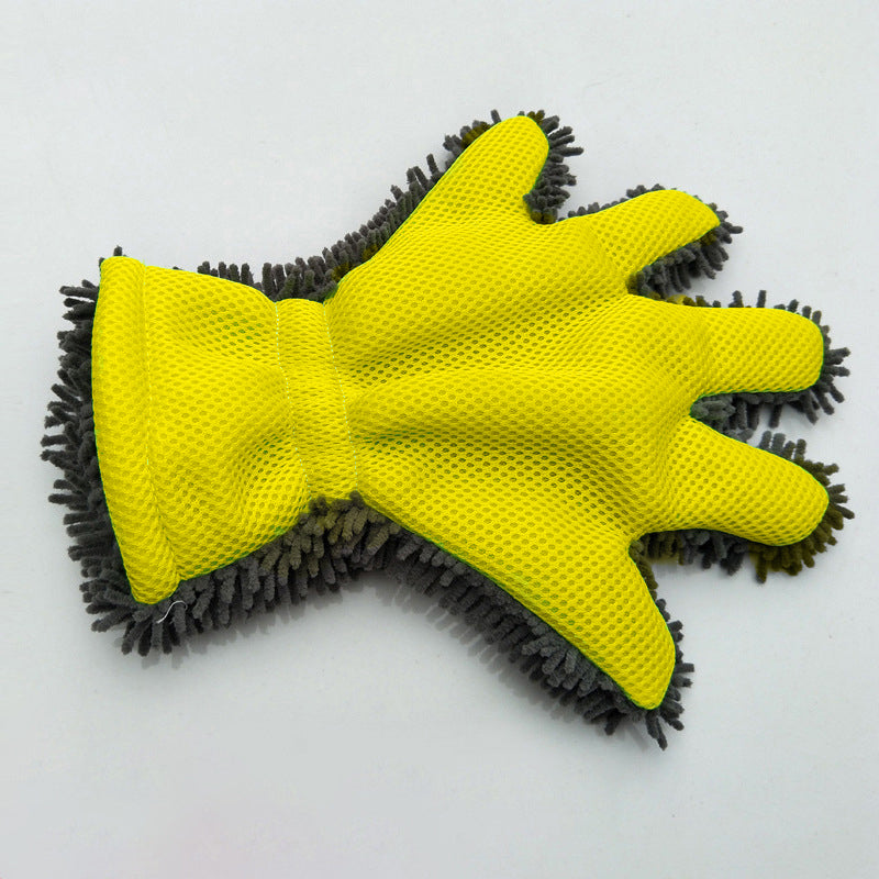 🧽🧤 Verdickter Waschhandschuh mit 5 Fingern – 3D-Wabennetz, ideal für Autowäsche & Haushalt