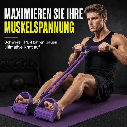 💪 Core-Trainer mit Pedalen – Widerstandsband für Bauch, Rücken und Oberkörper, Krafttraining ohne Geräte für Zuhause