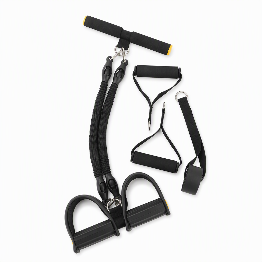 💪 Core-Trainer mit Pedalen – Widerstandsband für Bauch, Rücken und Oberkörper, Krafttraining ohne Geräte für Zuhause