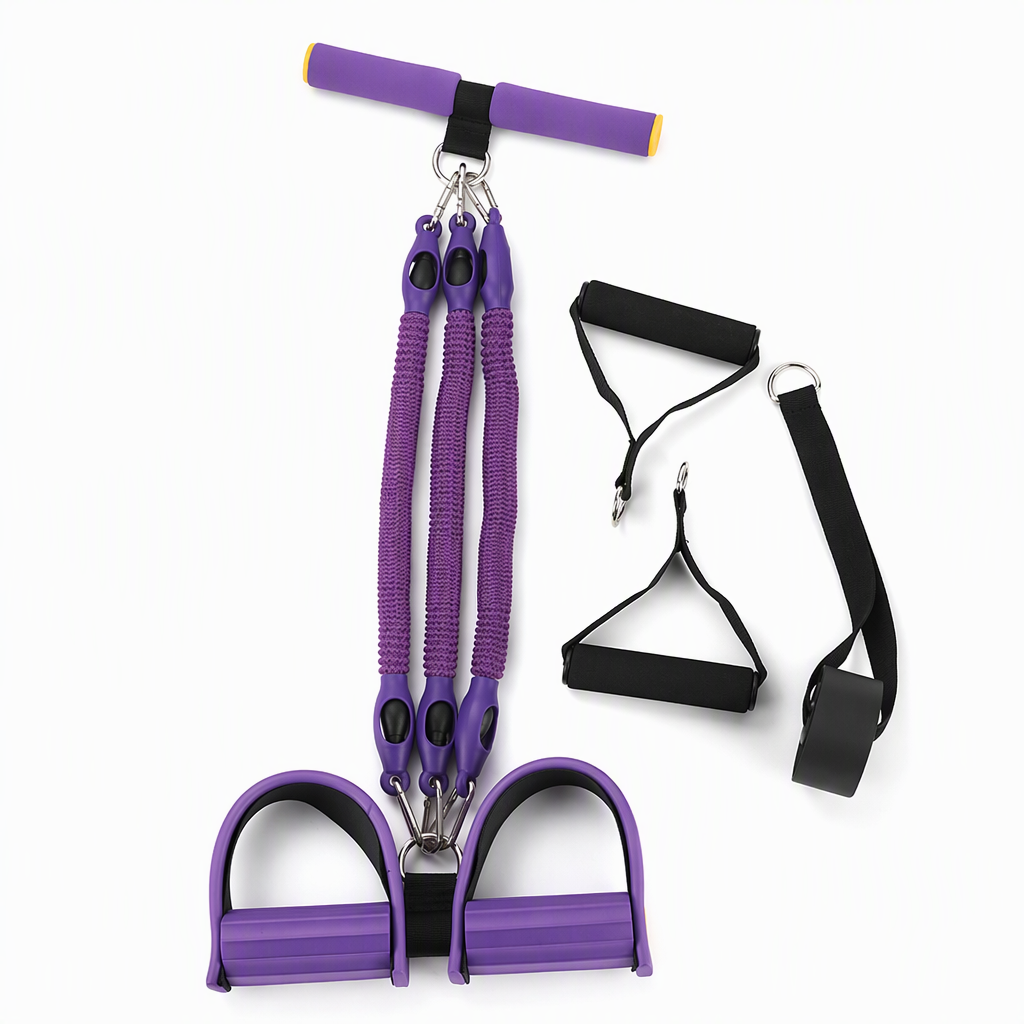💪 Core-Trainer mit Pedalen – Widerstandsband für Bauch, Rücken und Oberkörper, Krafttraining ohne Geräte für Zuhause