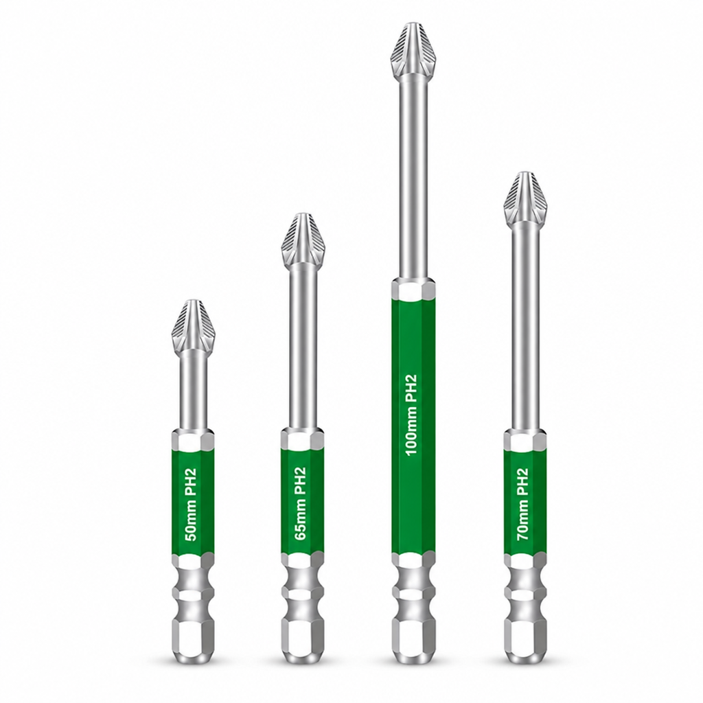 📢📢50% RABATT !!⏰Magnetisches schlagfestes Kreuzschlitz-Bit-Set – Rutschfeste S2-Stahl Schrauberbits