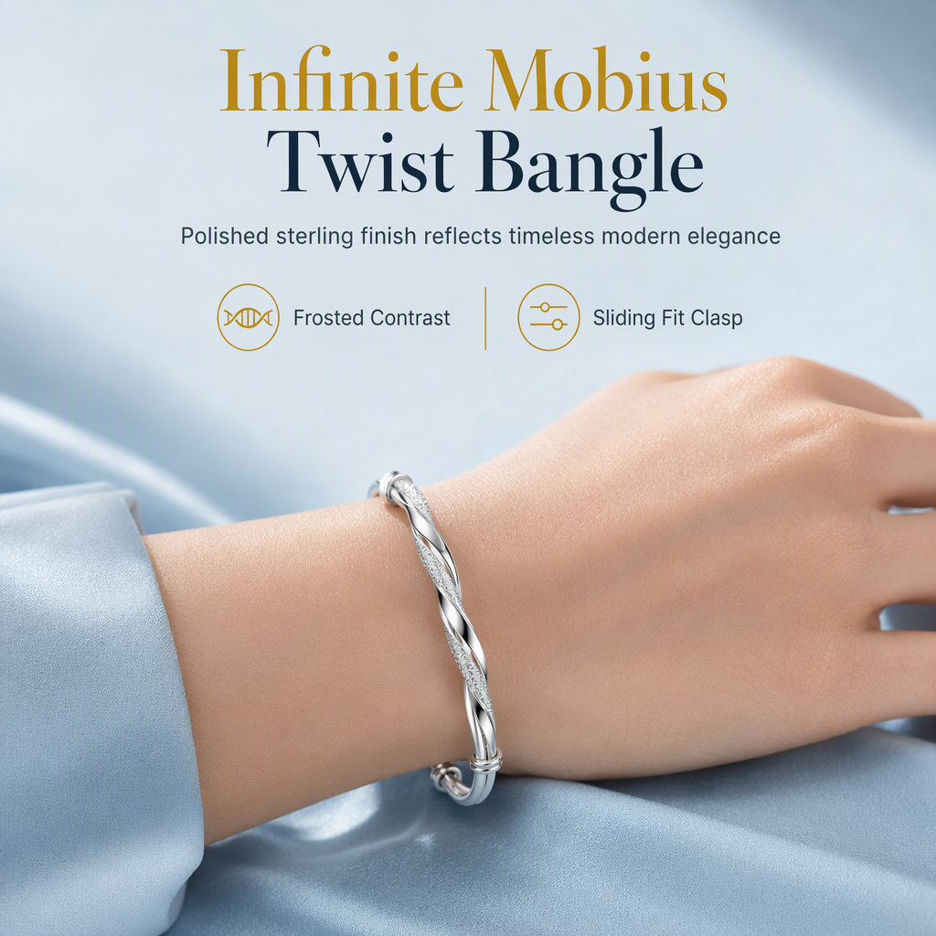 💎 Elegante Möbius-Armband in Solidity-Design – modischer Schmuck als Geburtstagsgeschenk für Frauen